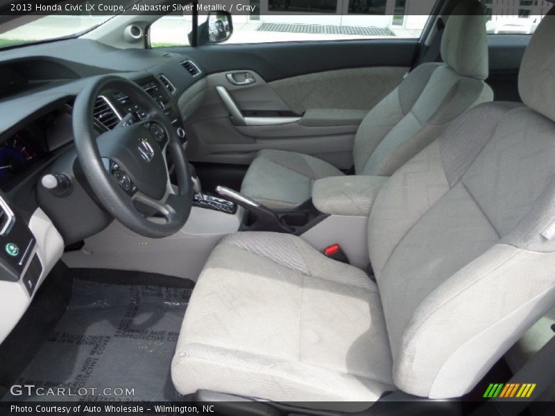 Alabaster Silver Metallic / Gray 2013 Honda Civic LX Coupe