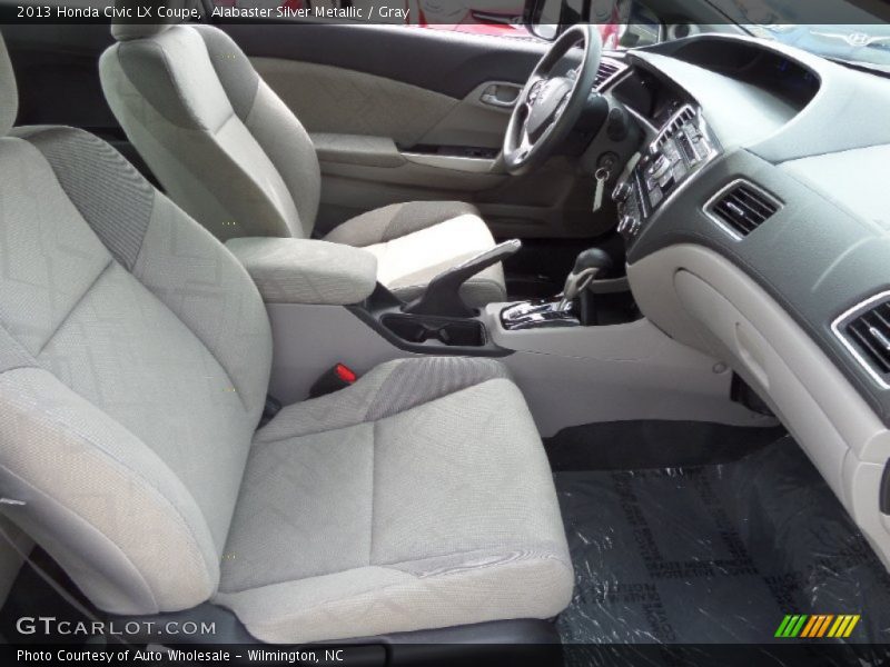 Alabaster Silver Metallic / Gray 2013 Honda Civic LX Coupe