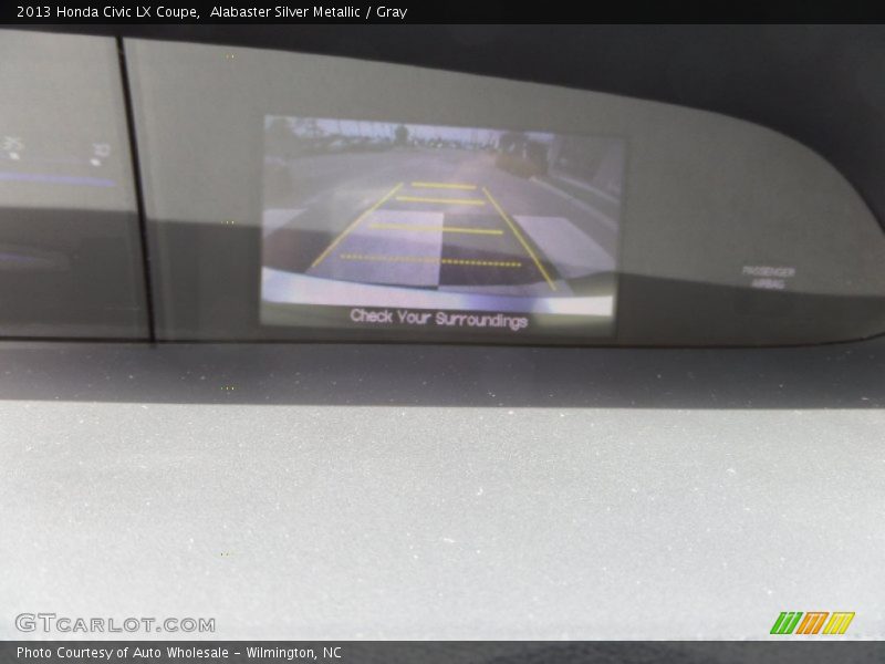 Alabaster Silver Metallic / Gray 2013 Honda Civic LX Coupe