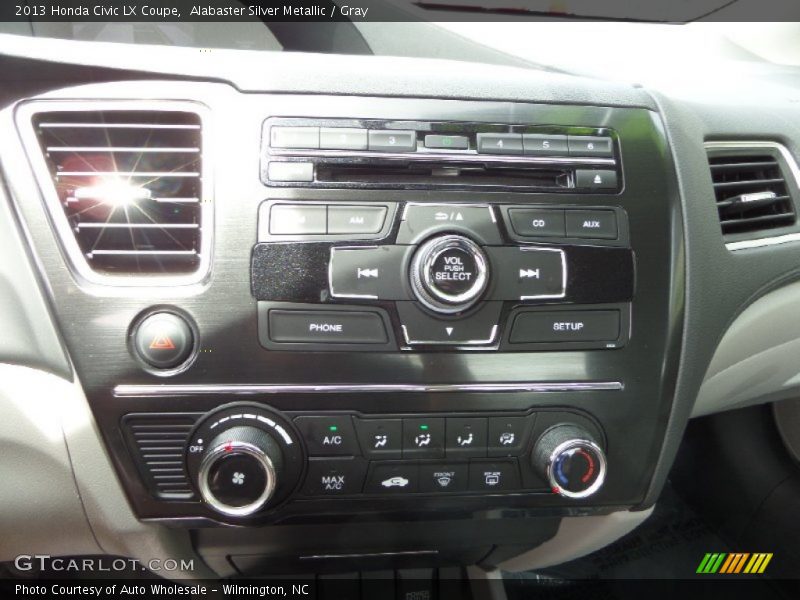 Alabaster Silver Metallic / Gray 2013 Honda Civic LX Coupe