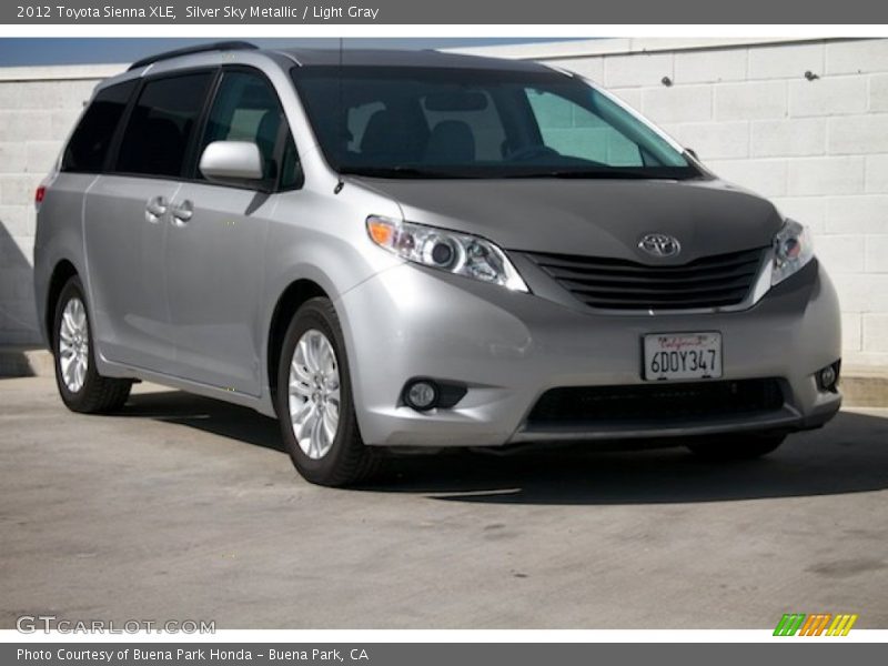 Silver Sky Metallic / Light Gray 2012 Toyota Sienna XLE