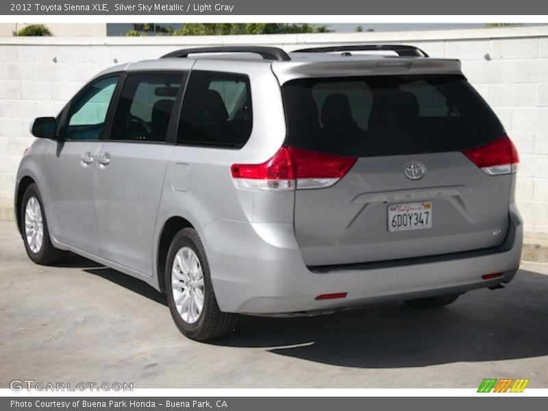 Silver Sky Metallic / Light Gray 2012 Toyota Sienna XLE