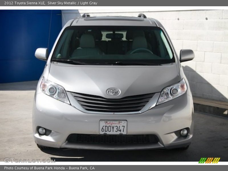 Silver Sky Metallic / Light Gray 2012 Toyota Sienna XLE