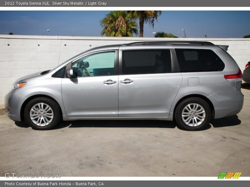 Silver Sky Metallic / Light Gray 2012 Toyota Sienna XLE