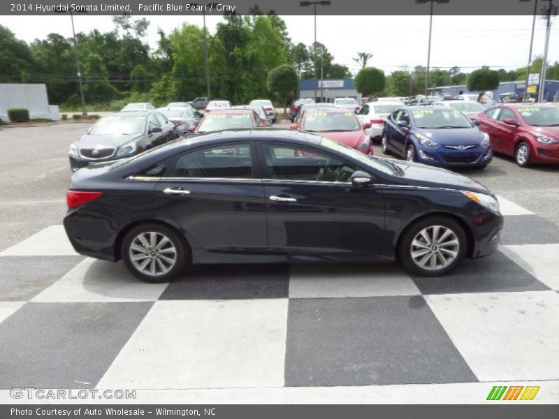 Pacific Blue Pearl / Gray 2014 Hyundai Sonata Limited