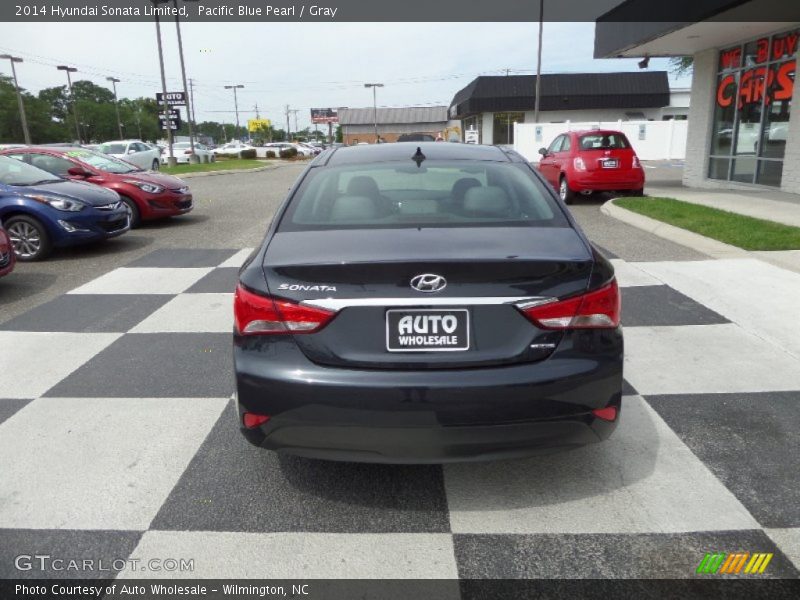 Pacific Blue Pearl / Gray 2014 Hyundai Sonata Limited
