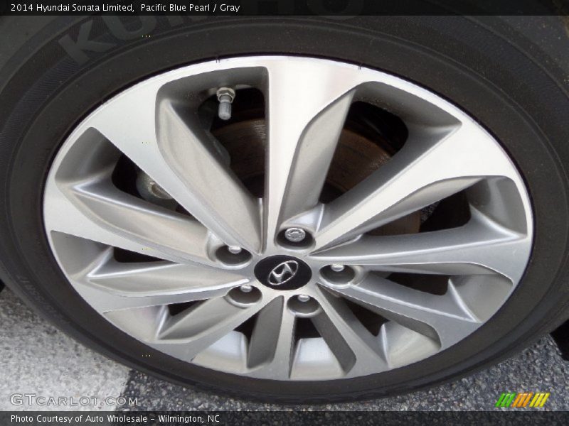 Pacific Blue Pearl / Gray 2014 Hyundai Sonata Limited