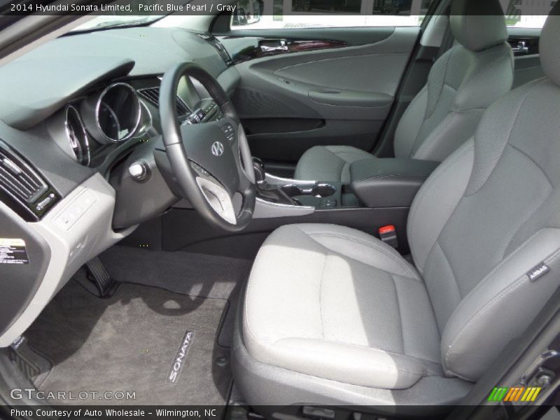 Pacific Blue Pearl / Gray 2014 Hyundai Sonata Limited