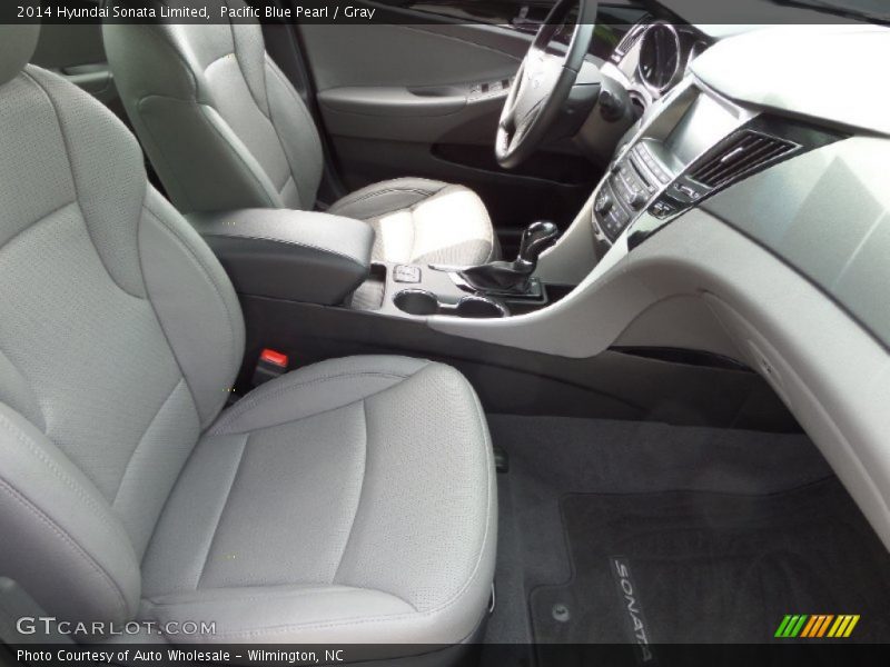 Pacific Blue Pearl / Gray 2014 Hyundai Sonata Limited