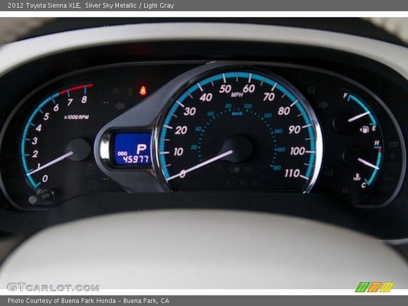 Silver Sky Metallic / Light Gray 2012 Toyota Sienna XLE