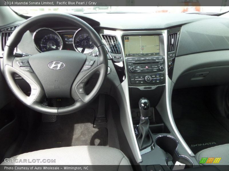 Pacific Blue Pearl / Gray 2014 Hyundai Sonata Limited