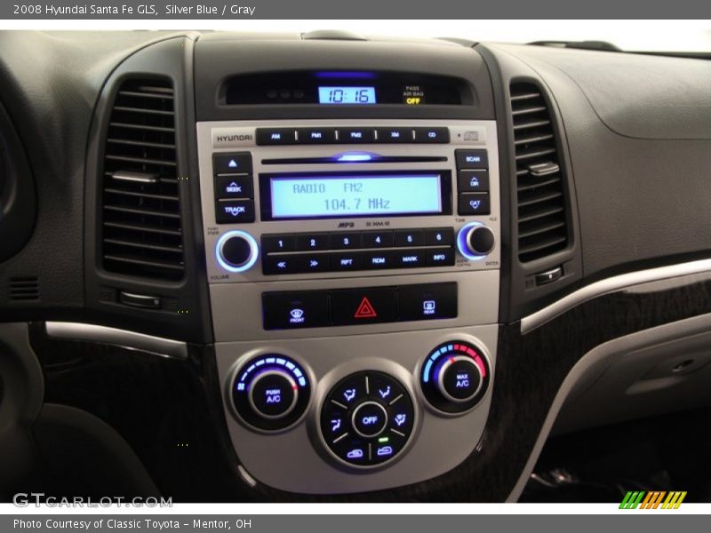 Silver Blue / Gray 2008 Hyundai Santa Fe GLS