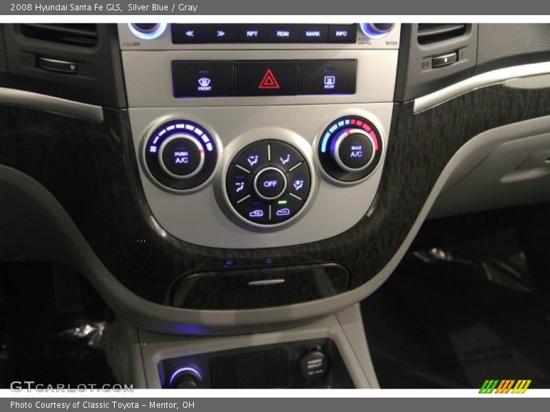 Silver Blue / Gray 2008 Hyundai Santa Fe GLS
