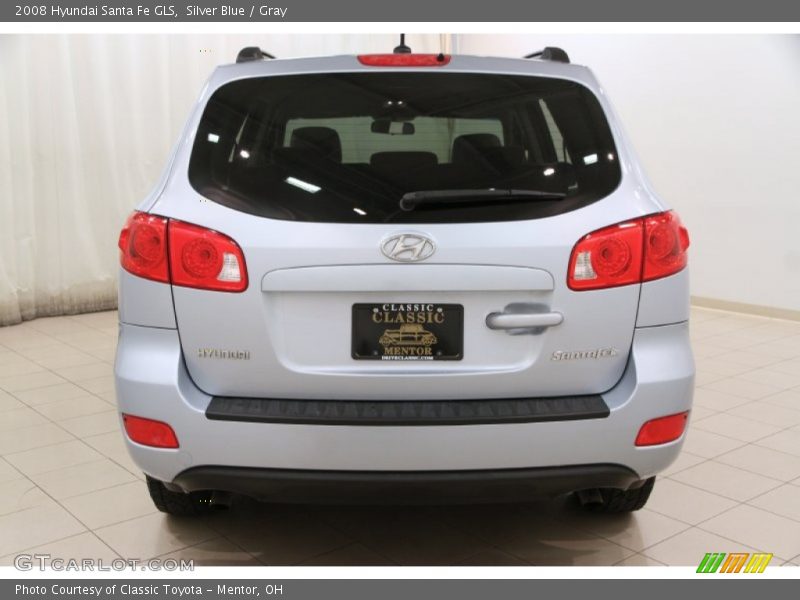 Silver Blue / Gray 2008 Hyundai Santa Fe GLS