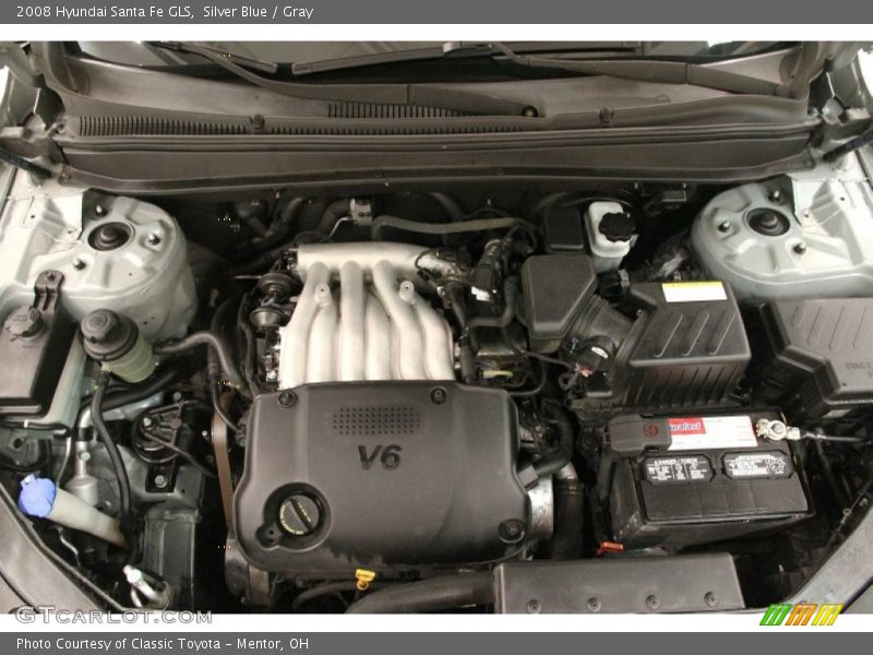Silver Blue / Gray 2008 Hyundai Santa Fe GLS