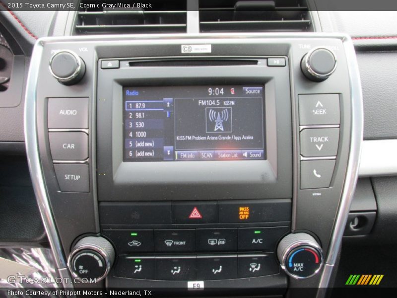 Cosmic Gray Mica / Black 2015 Toyota Camry SE