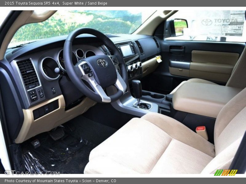 Super White / Sand Beige 2015 Toyota Sequoia SR5 4x4