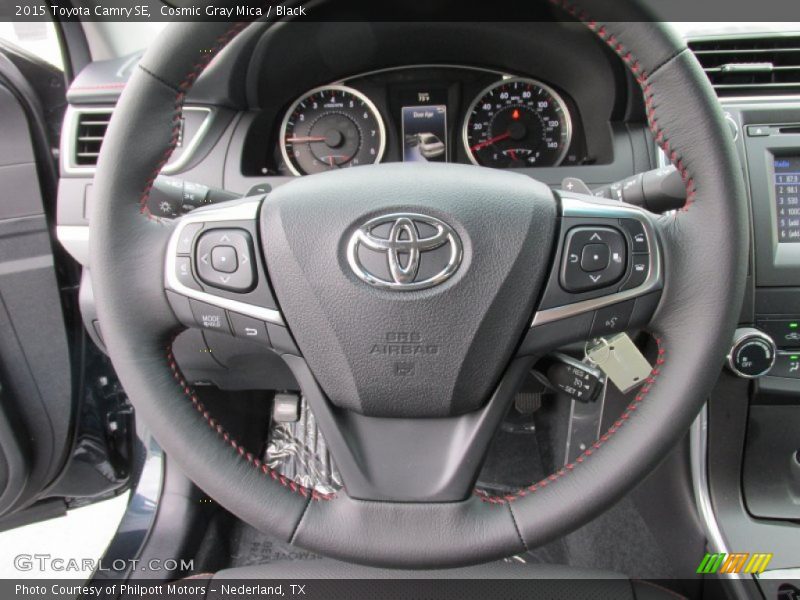 Cosmic Gray Mica / Black 2015 Toyota Camry SE