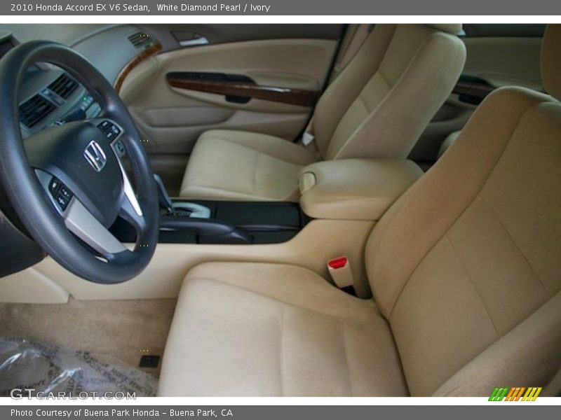 White Diamond Pearl / Ivory 2010 Honda Accord EX V6 Sedan