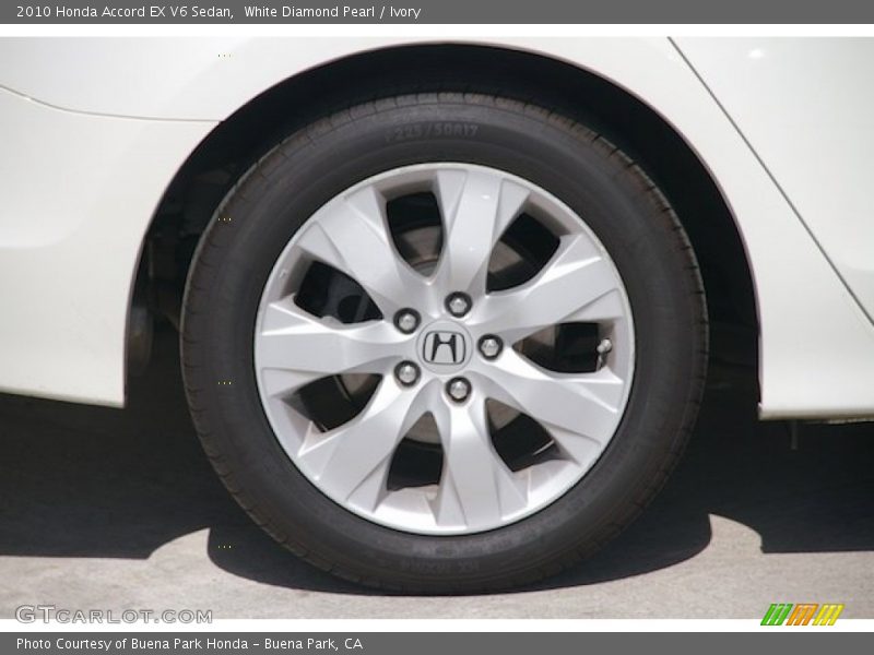 White Diamond Pearl / Ivory 2010 Honda Accord EX V6 Sedan