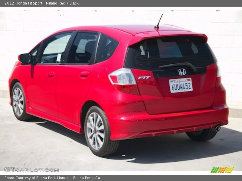 Milano Red / Black 2012 Honda Fit Sport