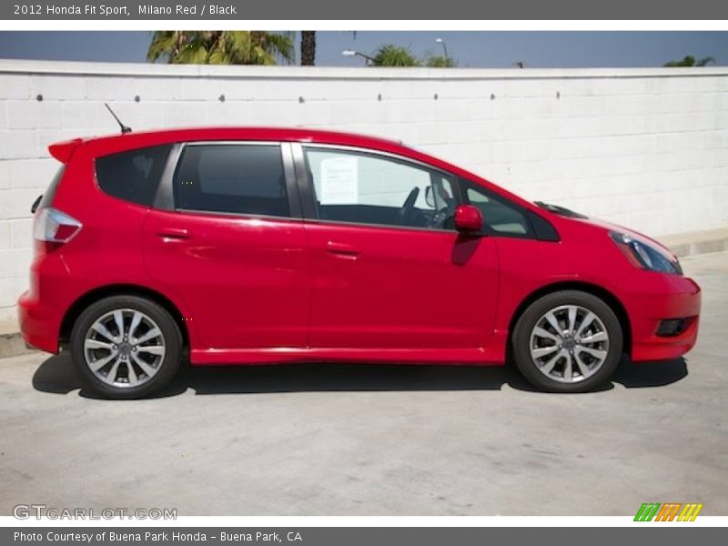 Milano Red / Black 2012 Honda Fit Sport