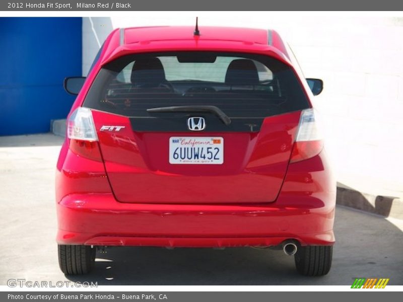 Milano Red / Black 2012 Honda Fit Sport