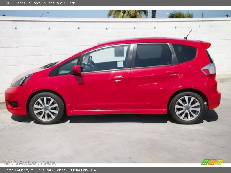 Milano Red / Black 2012 Honda Fit Sport