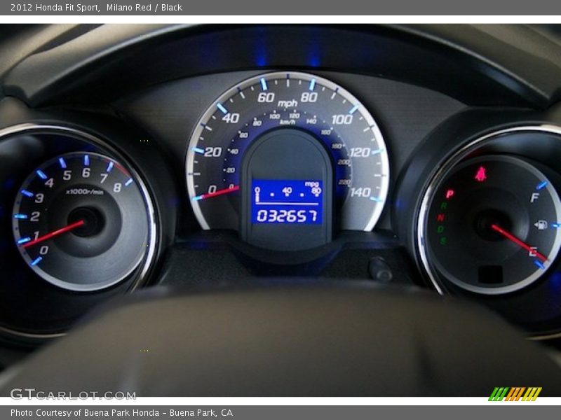 Milano Red / Black 2012 Honda Fit Sport