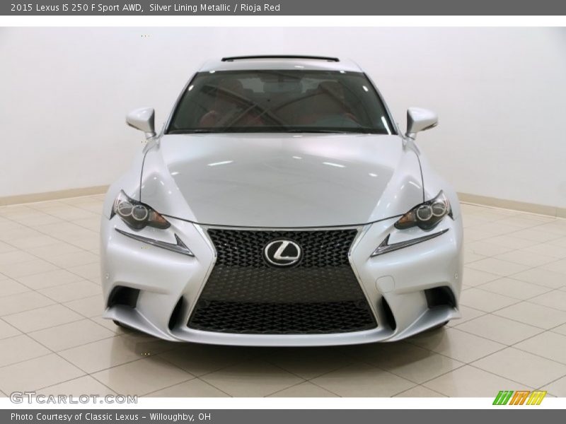 Silver Lining Metallic / Rioja Red 2015 Lexus IS 250 F Sport AWD