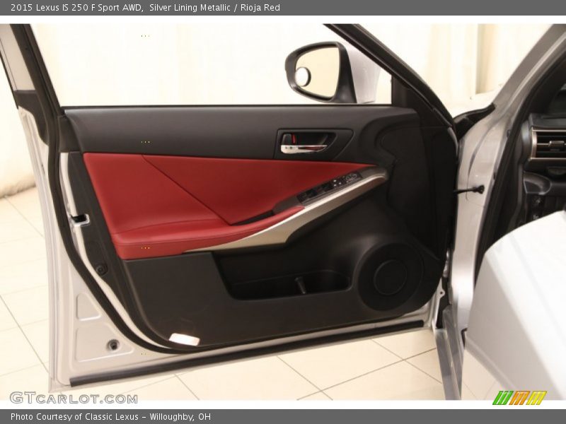 Silver Lining Metallic / Rioja Red 2015 Lexus IS 250 F Sport AWD