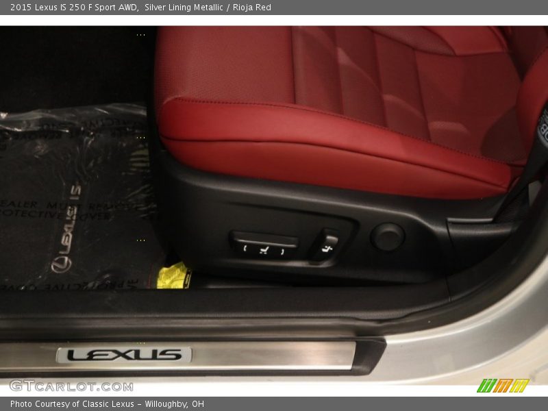 Silver Lining Metallic / Rioja Red 2015 Lexus IS 250 F Sport AWD