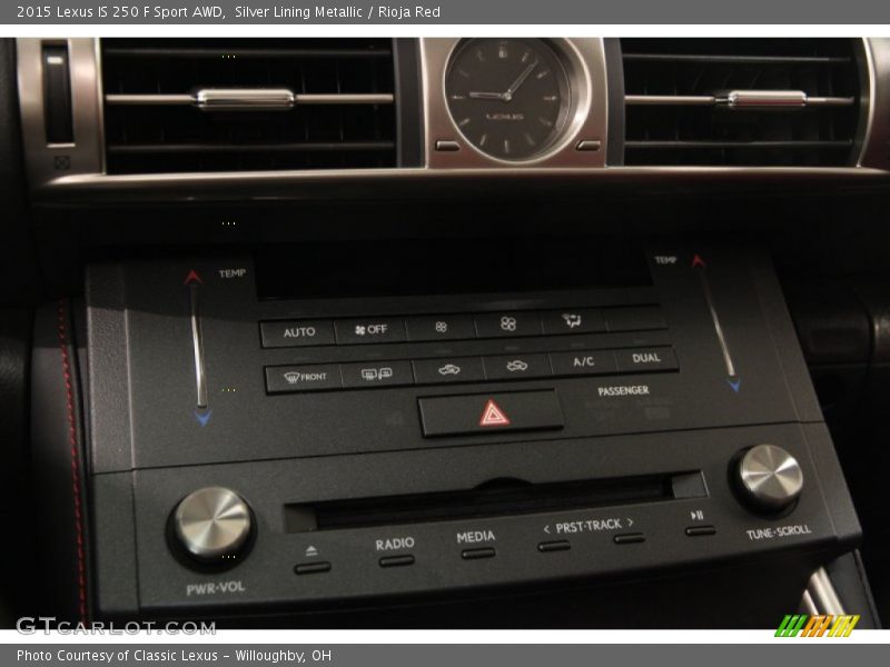 Silver Lining Metallic / Rioja Red 2015 Lexus IS 250 F Sport AWD