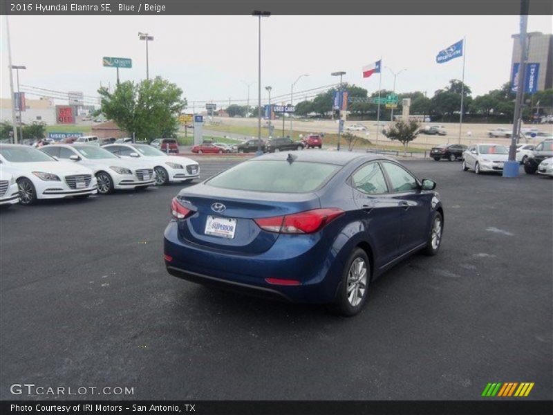 Blue / Beige 2016 Hyundai Elantra SE