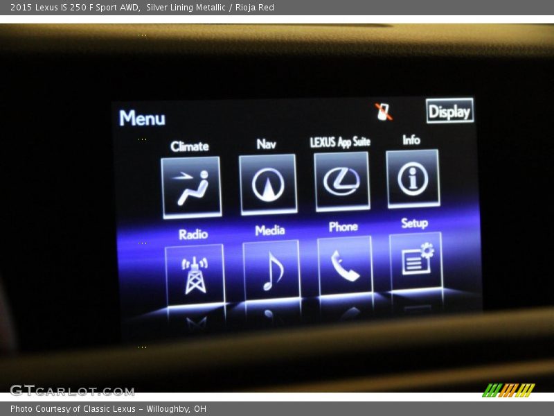 Silver Lining Metallic / Rioja Red 2015 Lexus IS 250 F Sport AWD