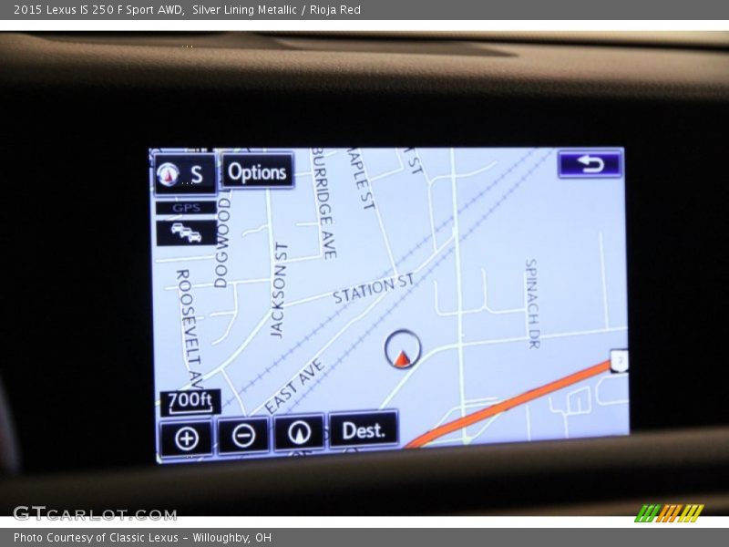 Silver Lining Metallic / Rioja Red 2015 Lexus IS 250 F Sport AWD