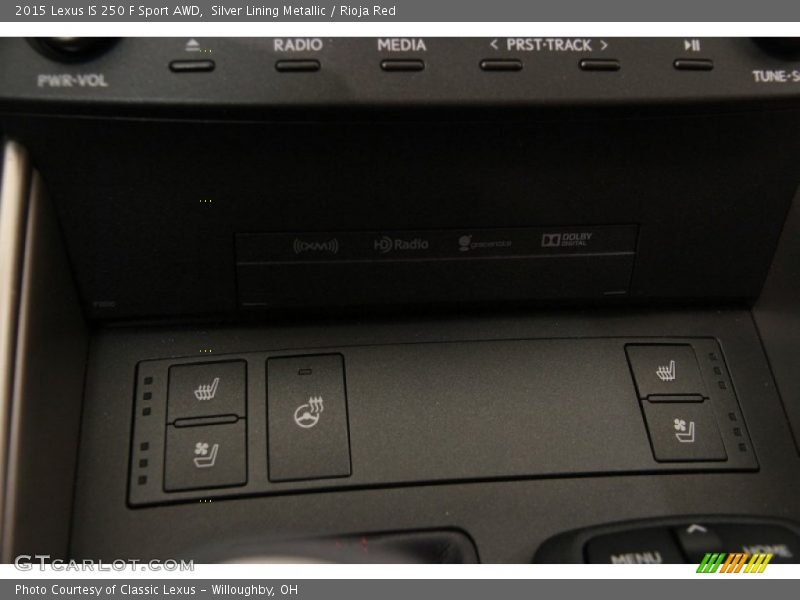 Silver Lining Metallic / Rioja Red 2015 Lexus IS 250 F Sport AWD