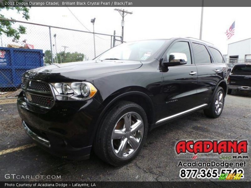 Brilliant Black Crystal Pearl / Black/Tan 2013 Dodge Durango Citadel