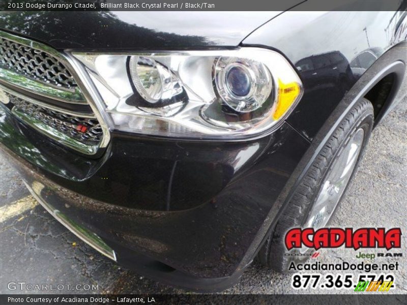 Brilliant Black Crystal Pearl / Black/Tan 2013 Dodge Durango Citadel