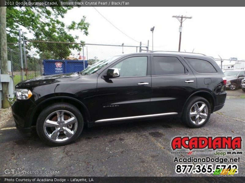 Brilliant Black Crystal Pearl / Black/Tan 2013 Dodge Durango Citadel