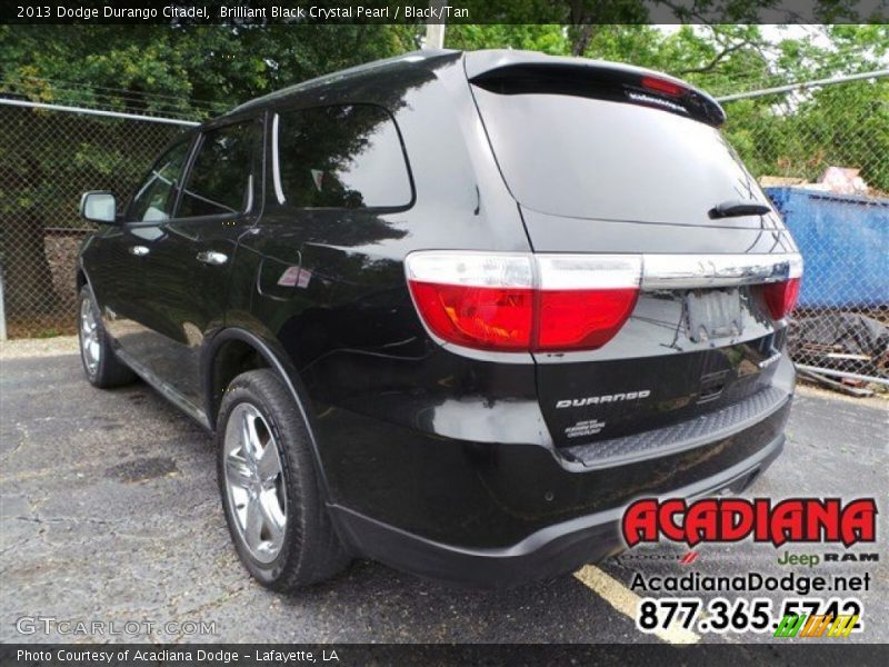 Brilliant Black Crystal Pearl / Black/Tan 2013 Dodge Durango Citadel