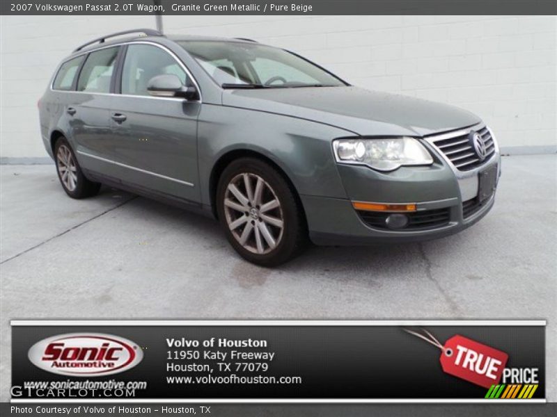 Granite Green Metallic / Pure Beige 2007 Volkswagen Passat 2.0T Wagon