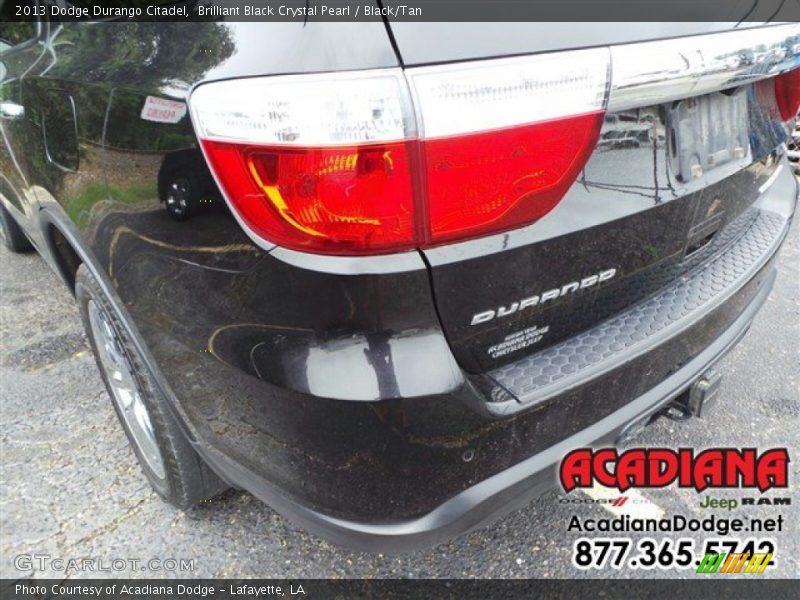 Brilliant Black Crystal Pearl / Black/Tan 2013 Dodge Durango Citadel