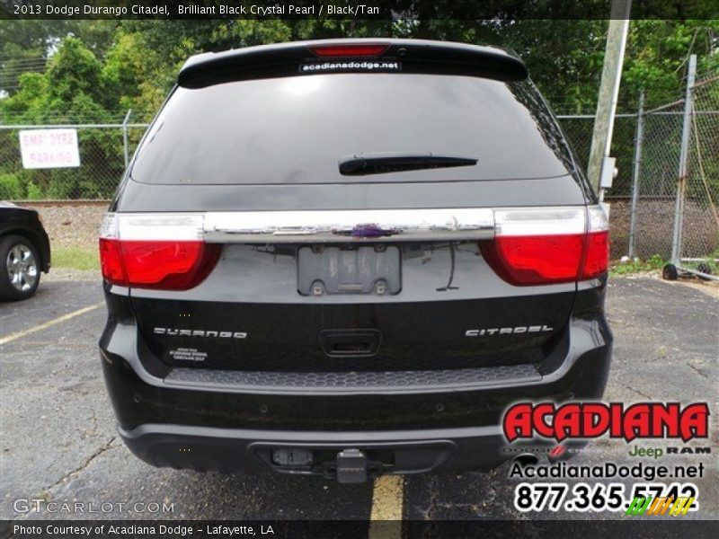 Brilliant Black Crystal Pearl / Black/Tan 2013 Dodge Durango Citadel