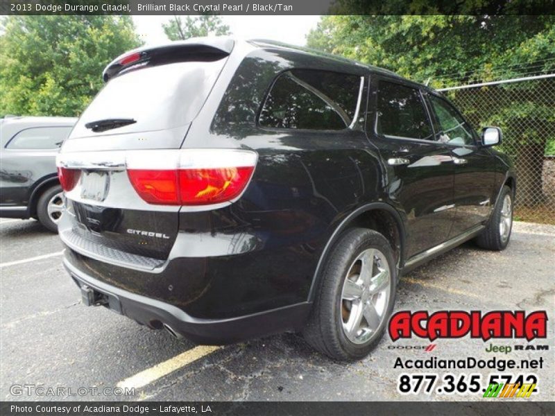 Brilliant Black Crystal Pearl / Black/Tan 2013 Dodge Durango Citadel