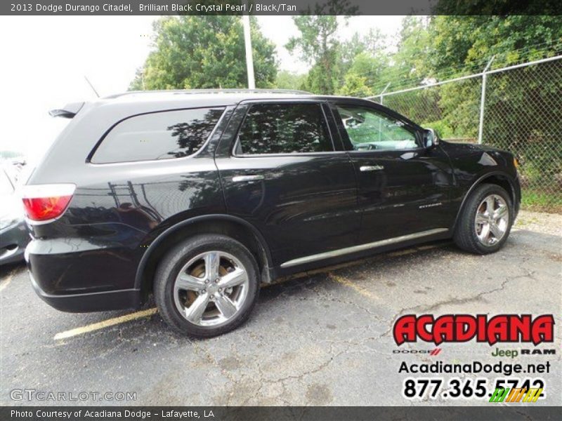 Brilliant Black Crystal Pearl / Black/Tan 2013 Dodge Durango Citadel