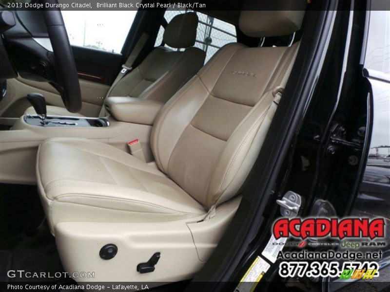 Brilliant Black Crystal Pearl / Black/Tan 2013 Dodge Durango Citadel