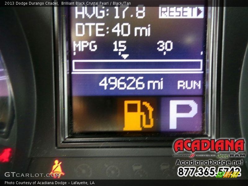 Brilliant Black Crystal Pearl / Black/Tan 2013 Dodge Durango Citadel