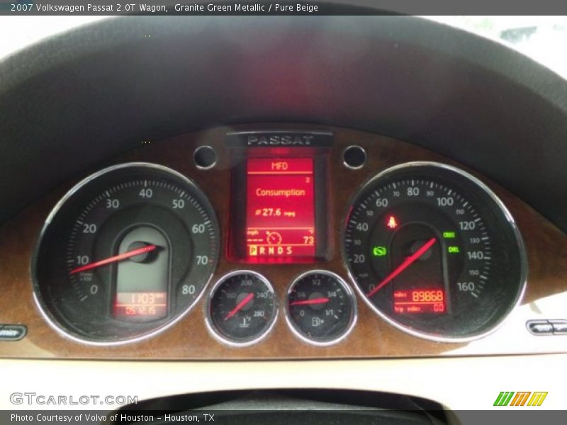 Granite Green Metallic / Pure Beige 2007 Volkswagen Passat 2.0T Wagon