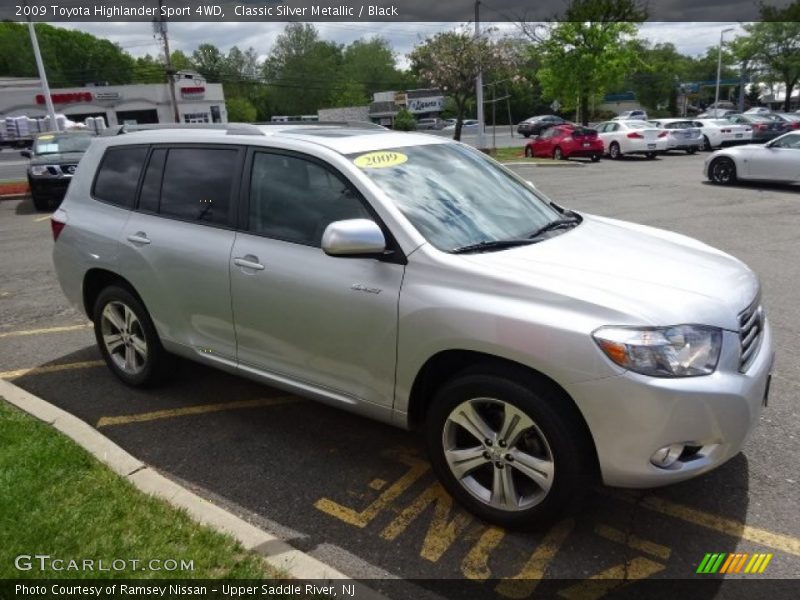 Classic Silver Metallic / Black 2009 Toyota Highlander Sport 4WD